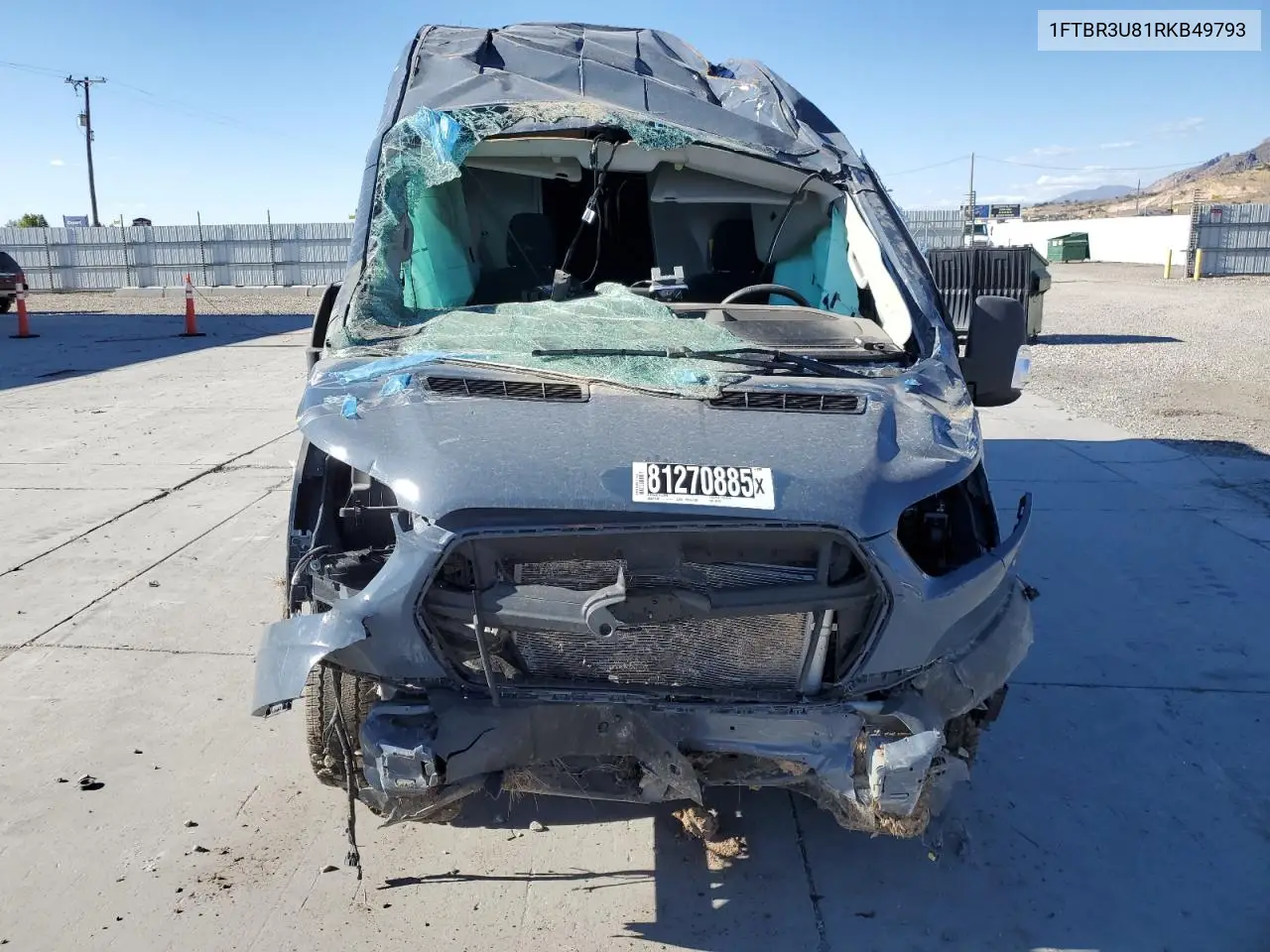 2024 Ford Transit T-250 VIN: 1FTBR3U81RKB49793 Lot: 81270885