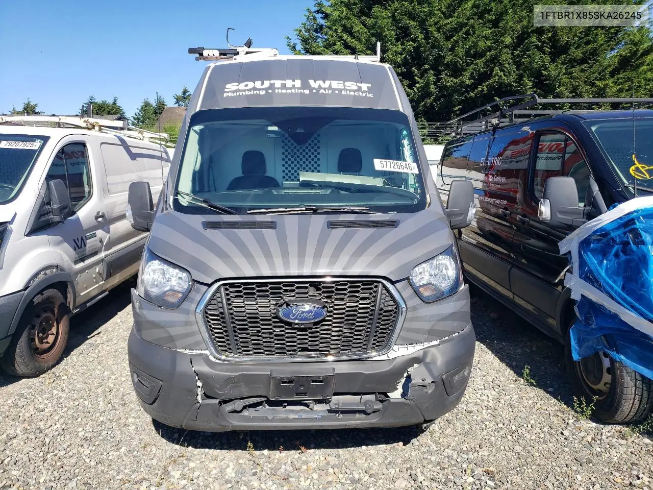 2025 Ford Transit T-250 VIN: 1FTBR1X85SKA26245 Lot: 57726646