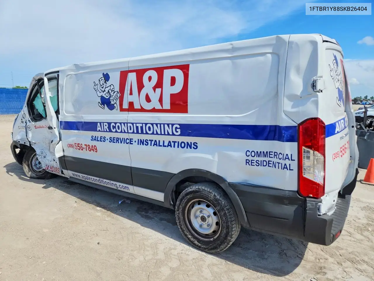 2025 Ford Transit T-250 VIN: 1FTBR1Y88SKB26404 Lot: 58408846