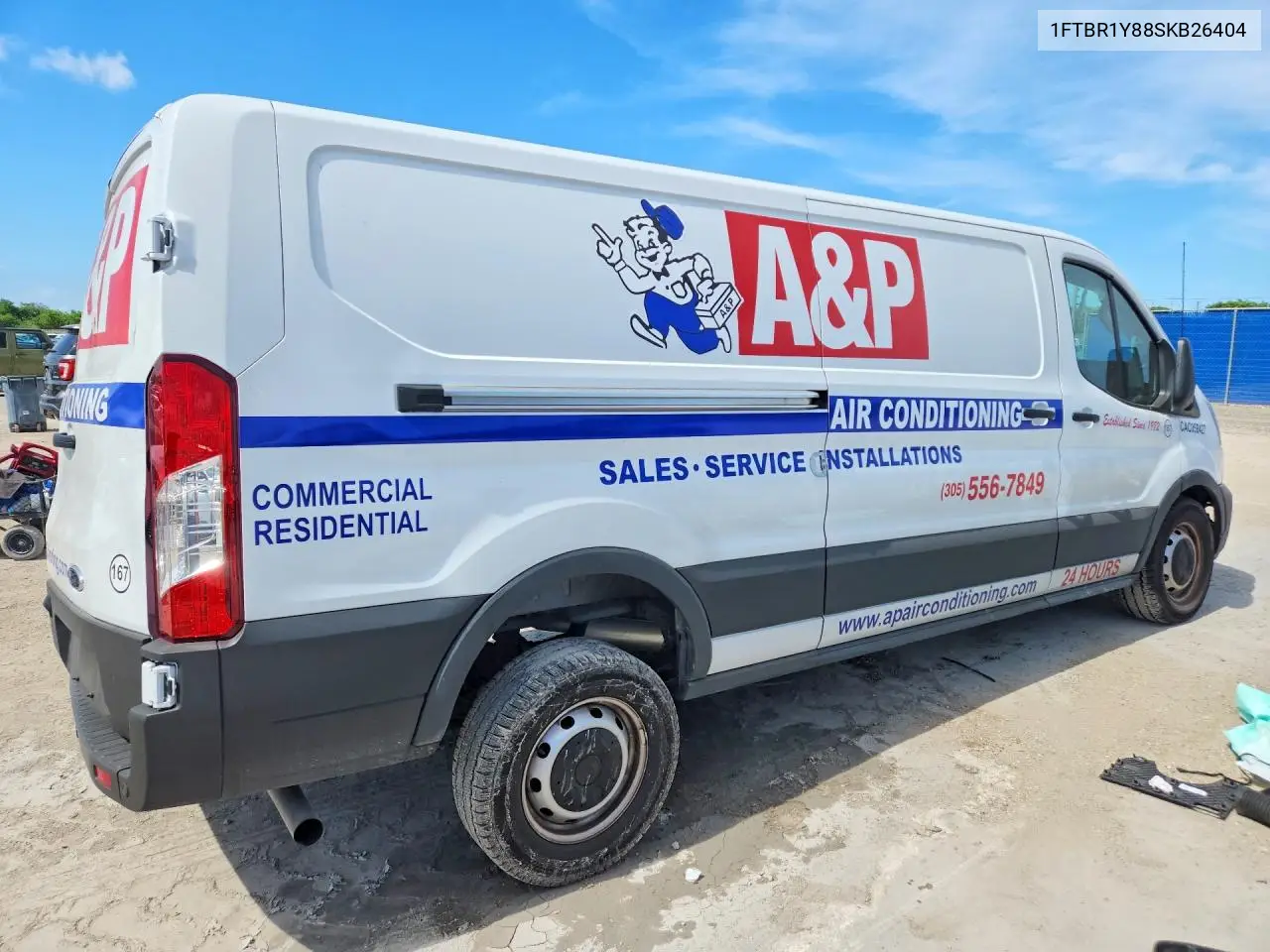 2025 Ford Transit T-250 VIN: 1FTBR1Y88SKB26404 Lot: 58408846