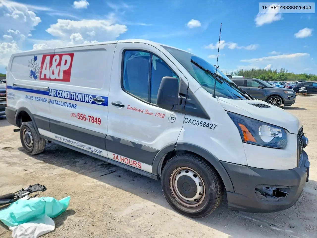 2025 Ford Transit T-250 VIN: 1FTBR1Y88SKB26404 Lot: 58408846