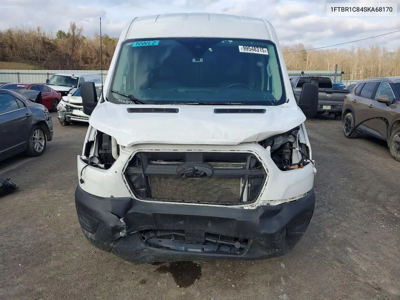 2025 Ford Transit T-250 Delivery Van VIN: 1FTBR1C84SKA68170 Lot: 99548315