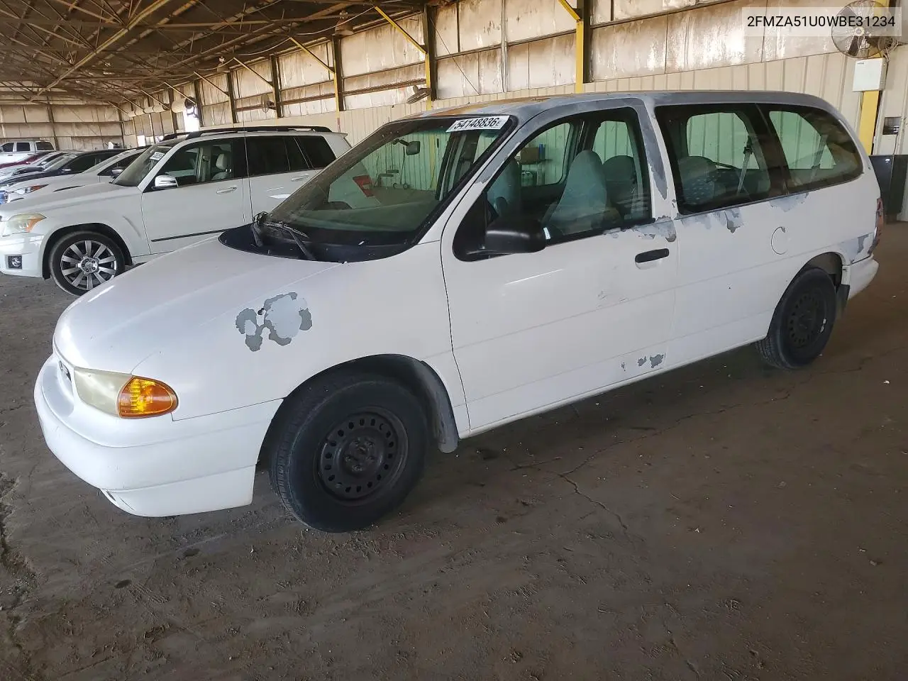 1998 Ford Windstar Wagon VIN: 2FMZA51U0WBE31234 Lot: 54148836
