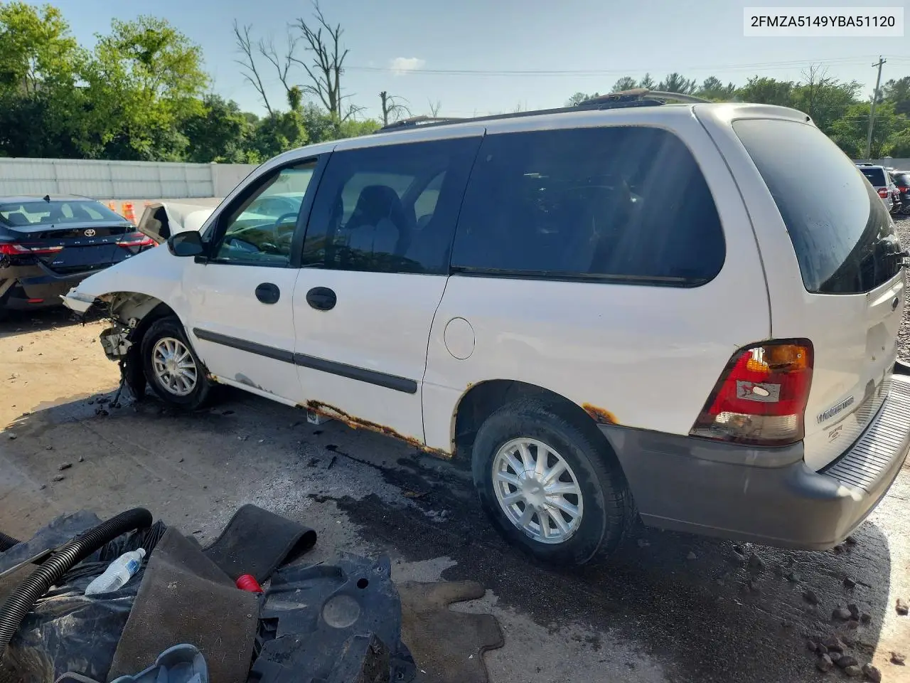 2000 Ford Windstar Lx VIN: 2FMZA5149YBA51120 Lot: 59062826