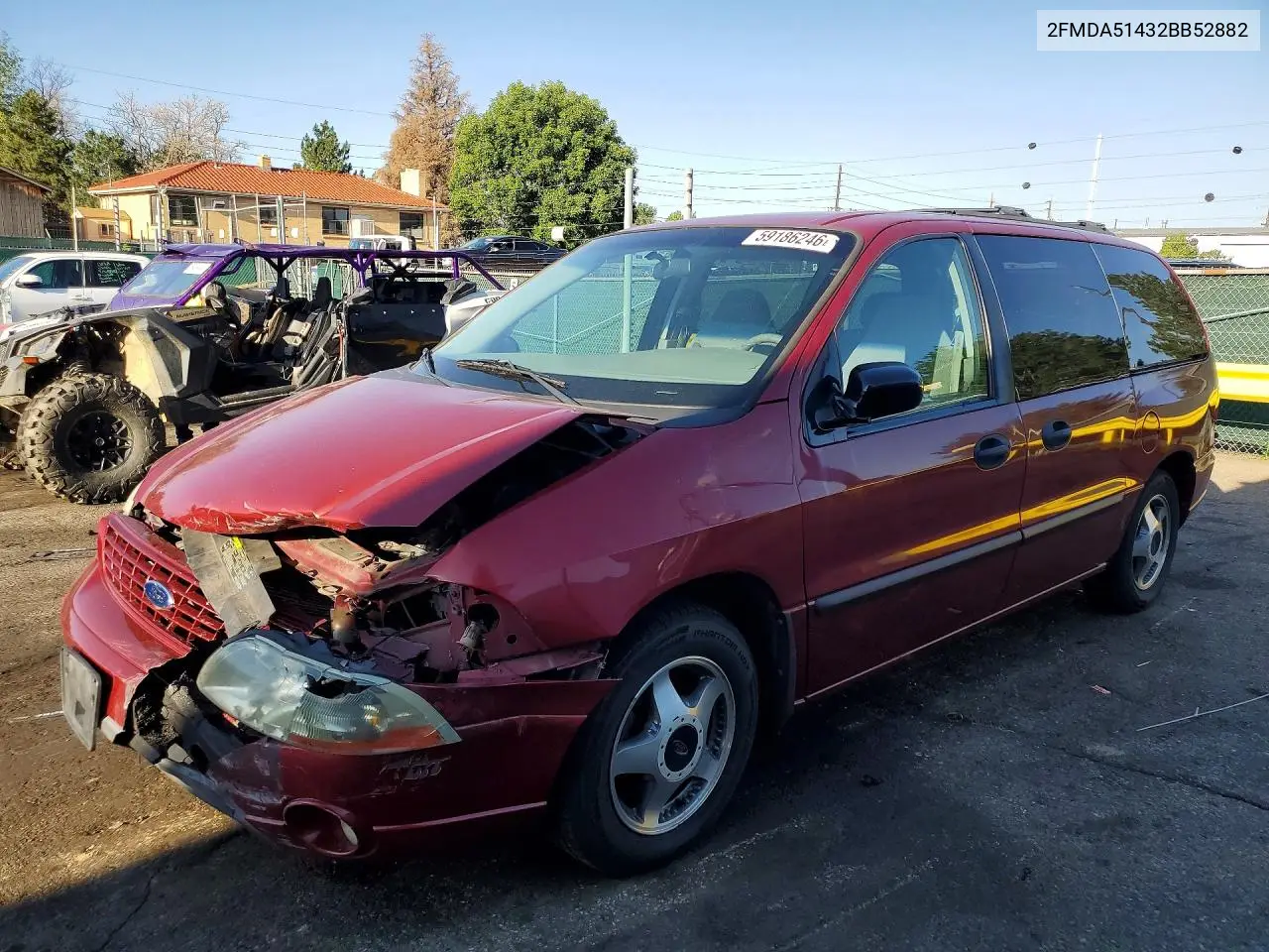2002 Ford Windstar Lx VIN: 2FMDA51432BB52882 Lot: 59186246