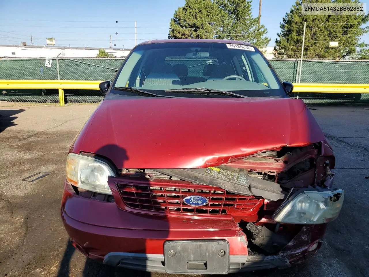 2002 Ford Windstar Lx VIN: 2FMDA51432BB52882 Lot: 59186246