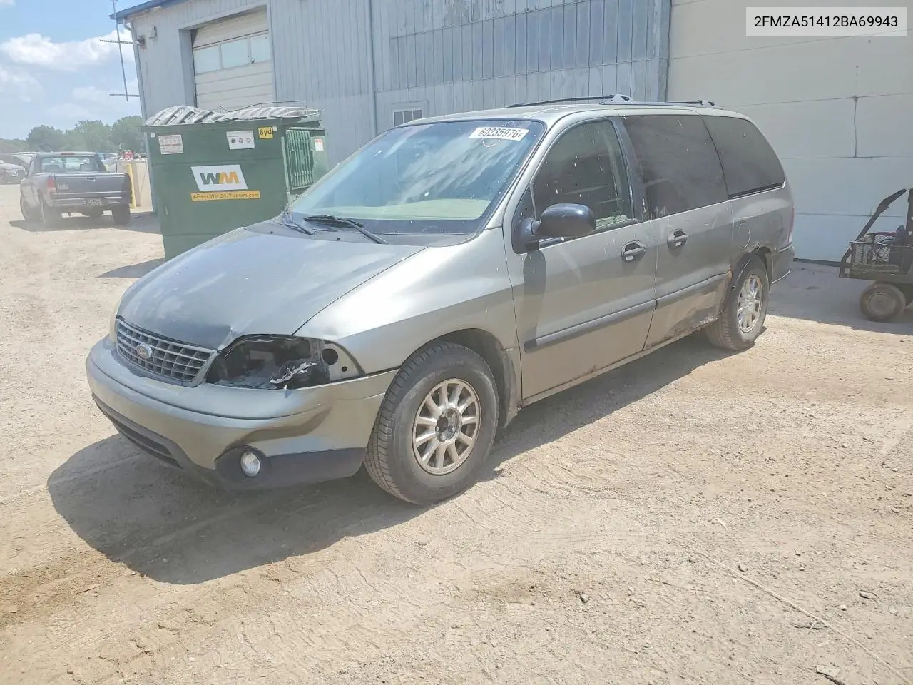 2002 Ford Windstar Lx VIN: 2FMZA51412BA69943 Lot: 60235976
