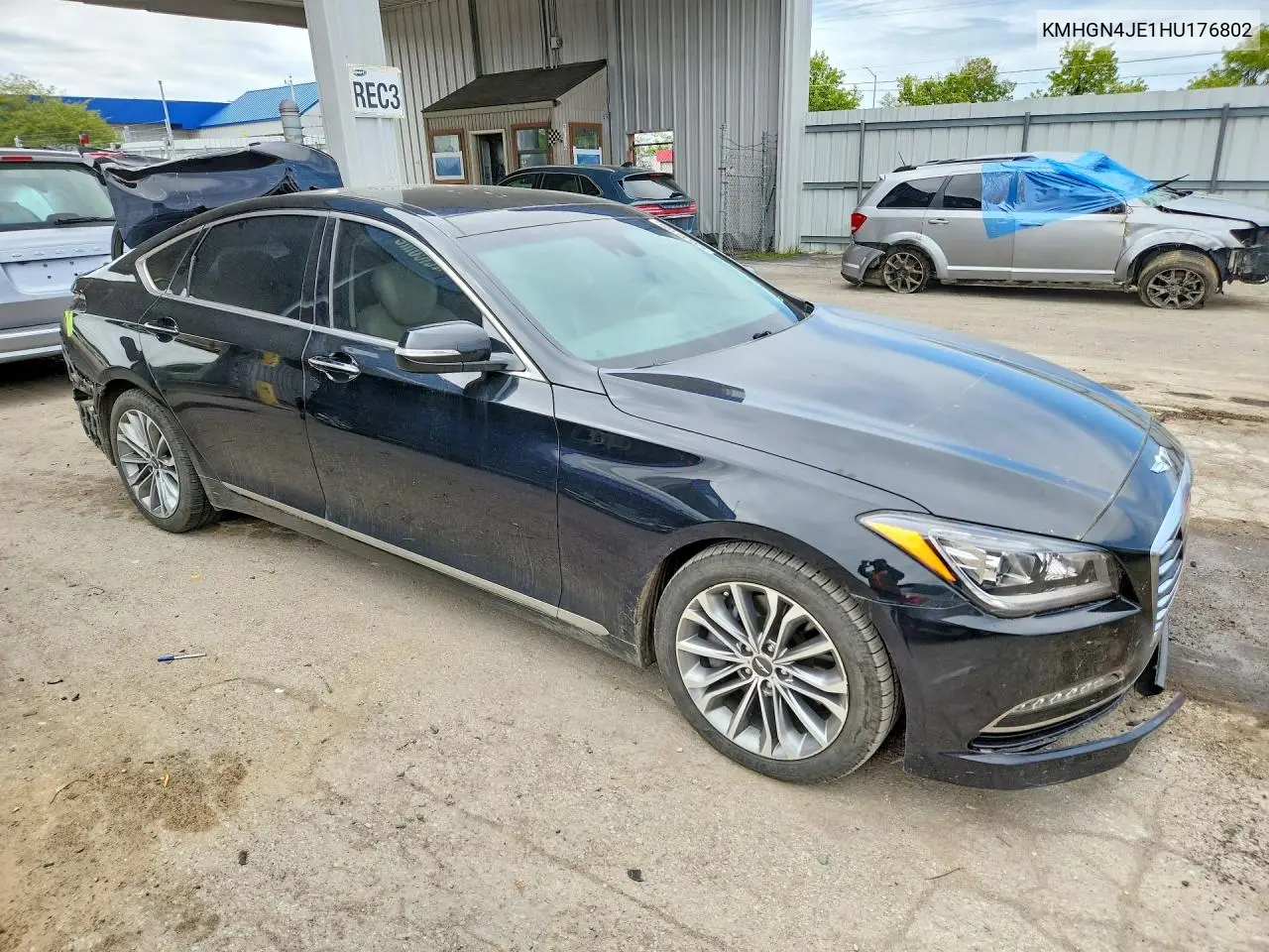 2017 Genesis G80 3.8 VIN: KMHGN4JE1HU176802 Lot: 53532106