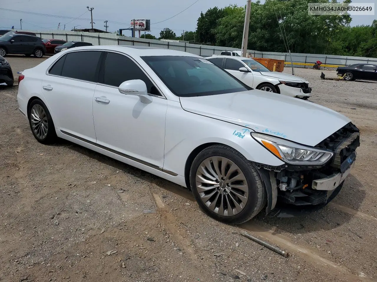 2017 Genesis G90 Premium VIN: KMHG34JA0HU026649 Lot: 55629516