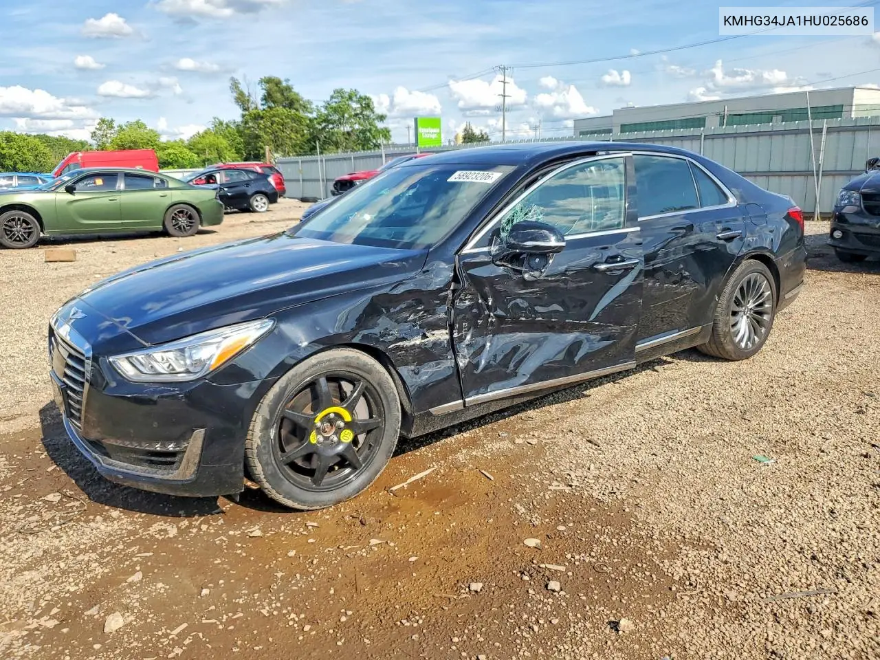 2017 Genesis G90 Premium VIN: KMHG34JA1HU025686 Lot: 58923206