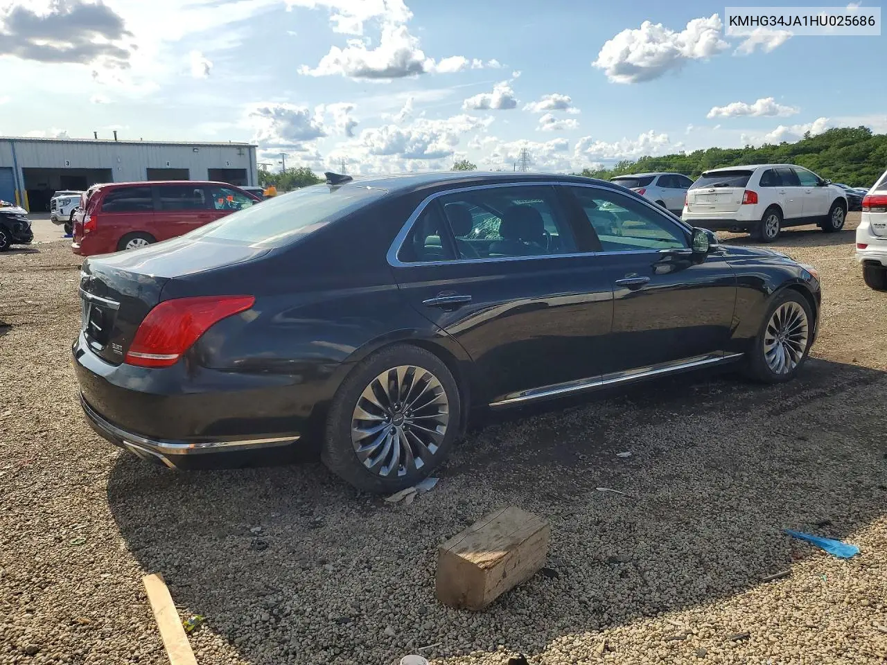 2017 Genesis G90 Premium VIN: KMHG34JA1HU025686 Lot: 58923206
