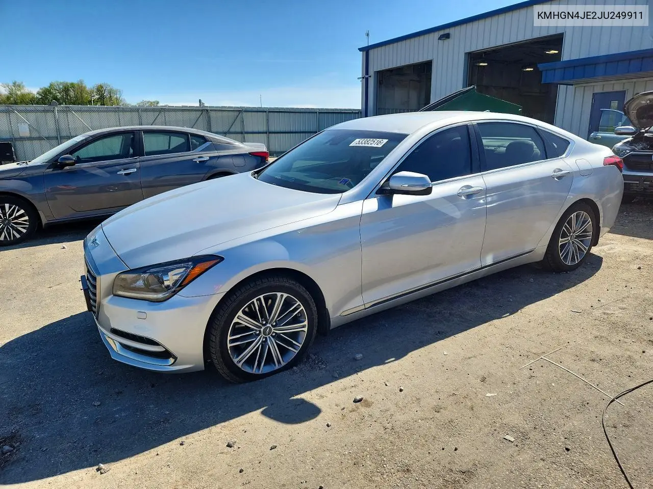 2018 Genesis G80 3.8 VIN: KMHGN4JE2JU249911 Lot: 53382516