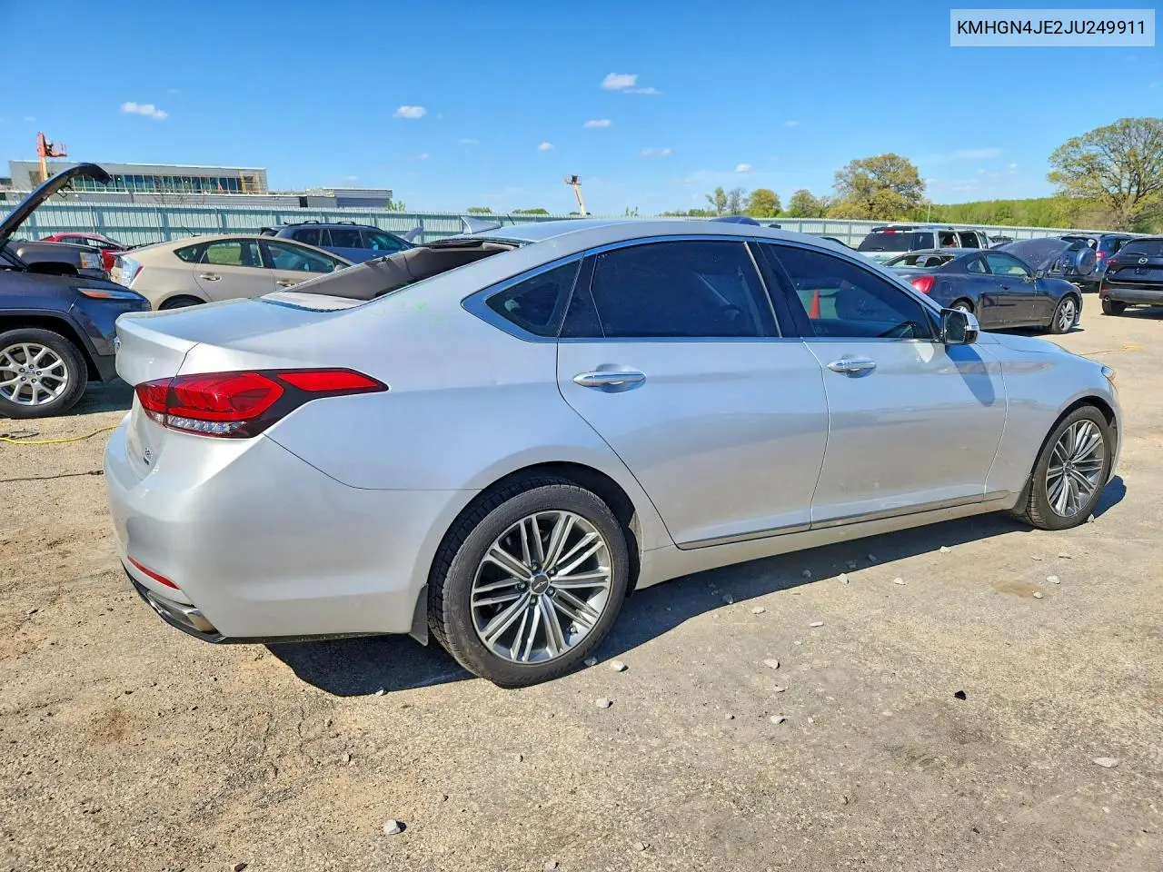 2018 Genesis G80 3.8 VIN: KMHGN4JE2JU249911 Lot: 53382516