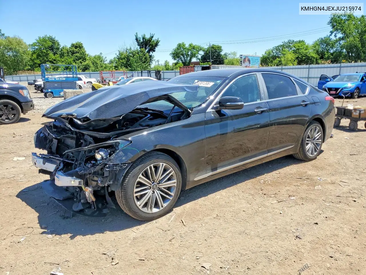 2018 Genesis G80 3.8 VIN: KMHGN4JEXJU215974 Lot: 55381396