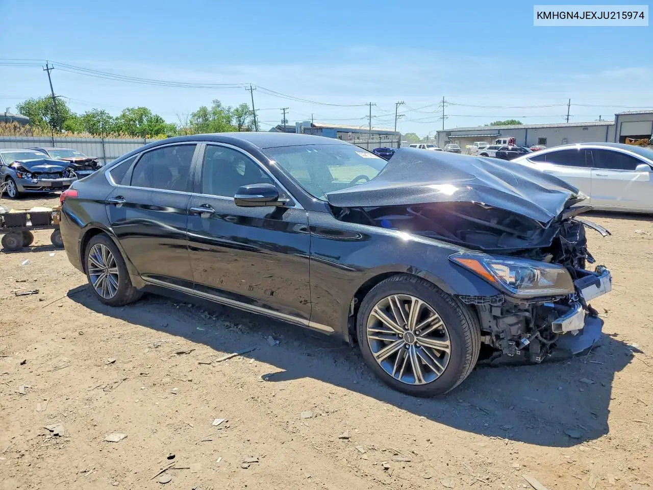 2018 Genesis G80 3.8 VIN: KMHGN4JEXJU215974 Lot: 55381396