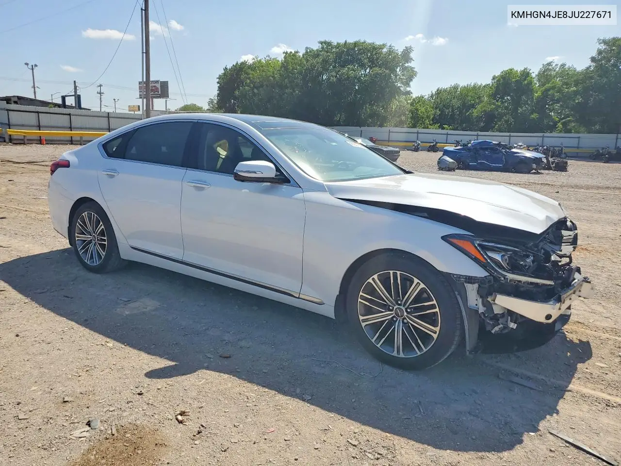 2018 Genesis G80 3.8 VIN: KMHGN4JE8JU227671 Lot: 56351216
