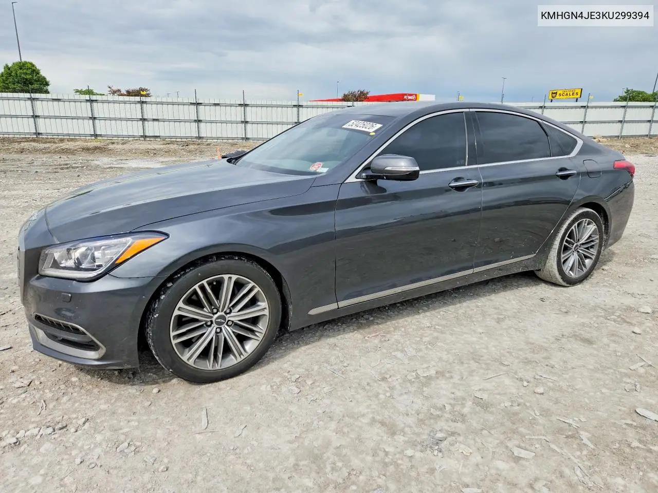 2019 Genesis G80 3.8 VIN: KMHGN4JE3KU299394 Lot: 52425026