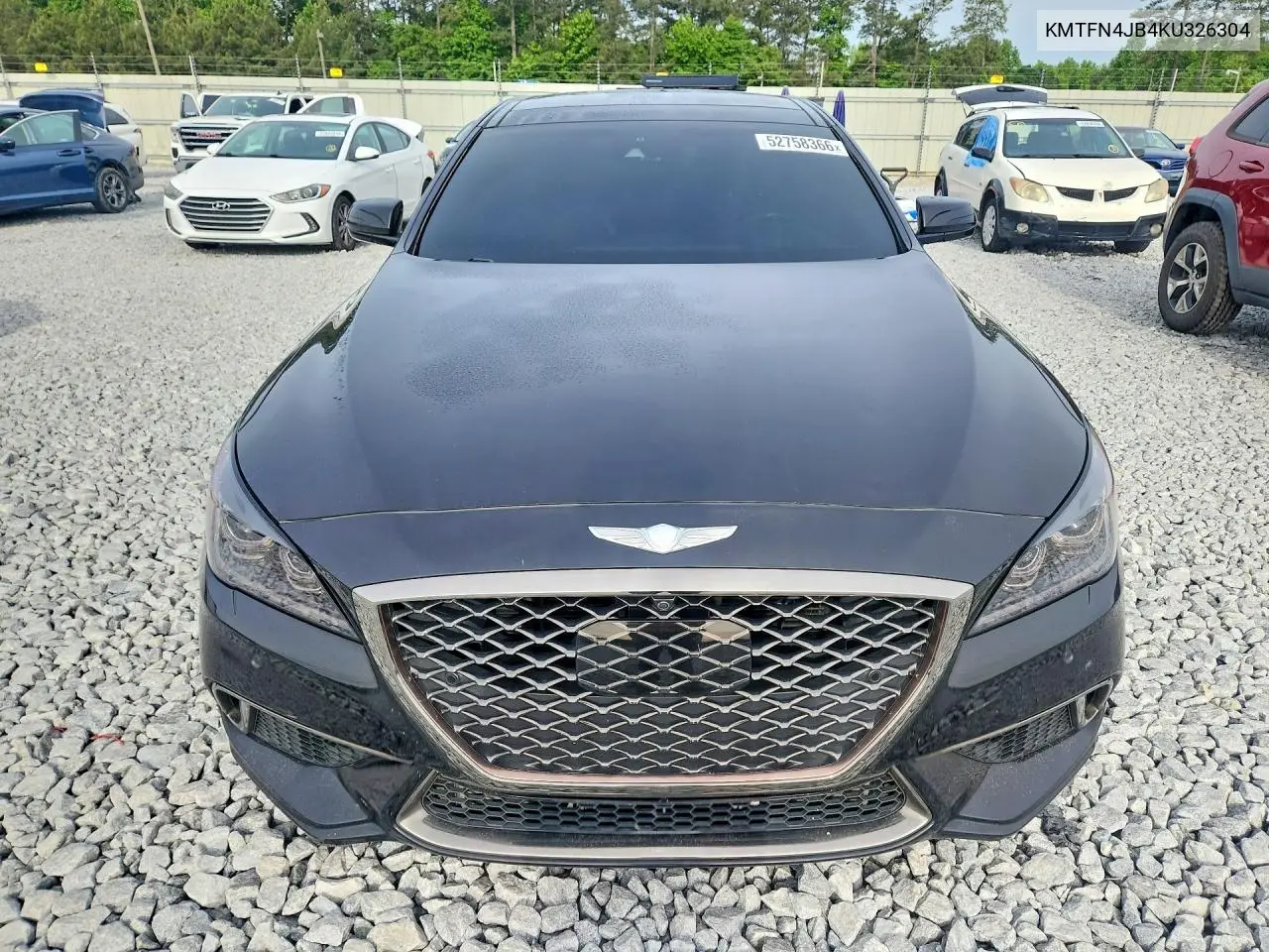 2019 Genesis G80 3.3T Sport VIN: KMTFN4JB4KU326304 Lot: 52758366