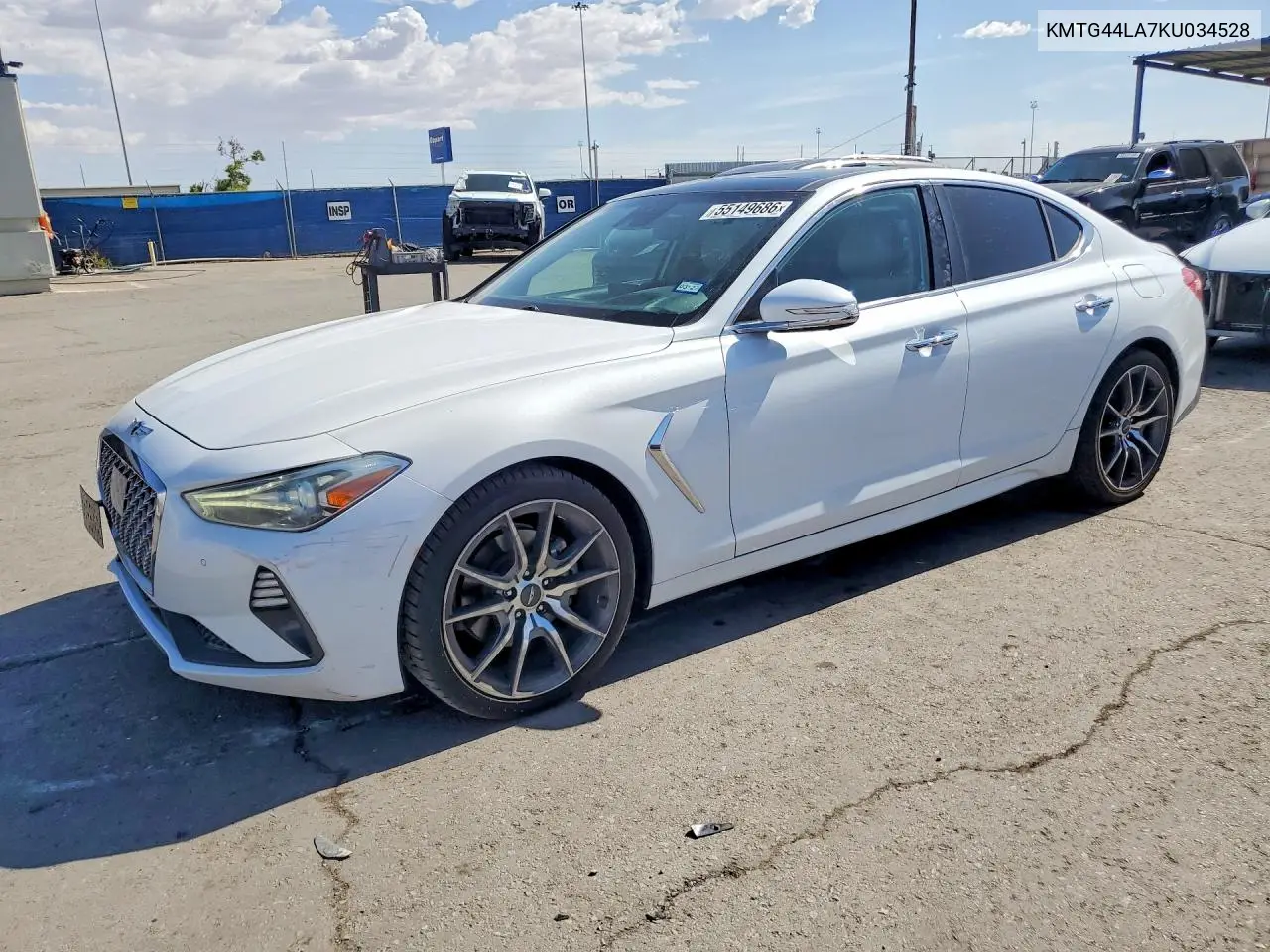 2019 Genesis G70 2.0T Advanced VIN: KMTG44LA7KU034528 Lot: 55149686
