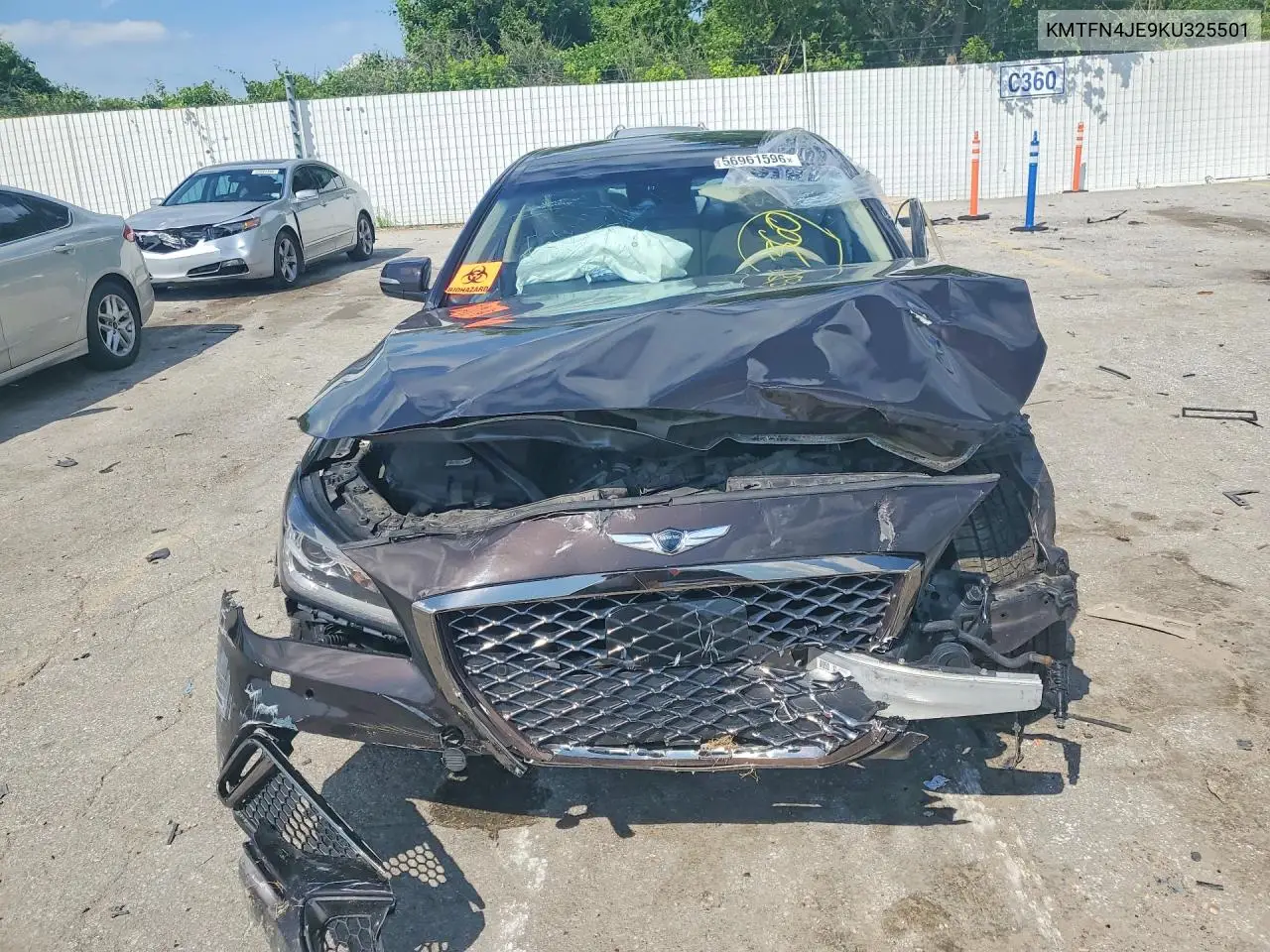 2019 Genesis G80 3.8 VIN: KMTFN4JE9KU325501 Lot: 56961596