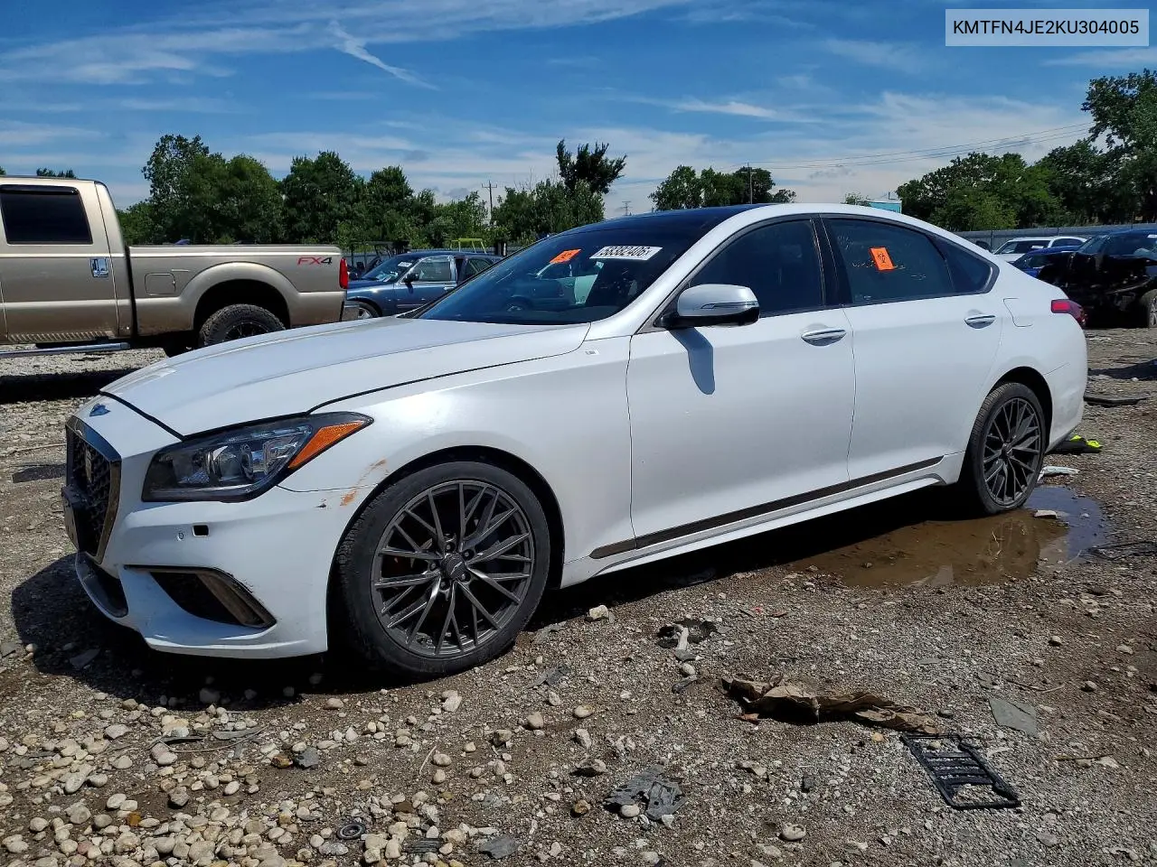 2019 Genesis G80 3.8 VIN: KMTFN4JE2KU304005 Lot: 58382406