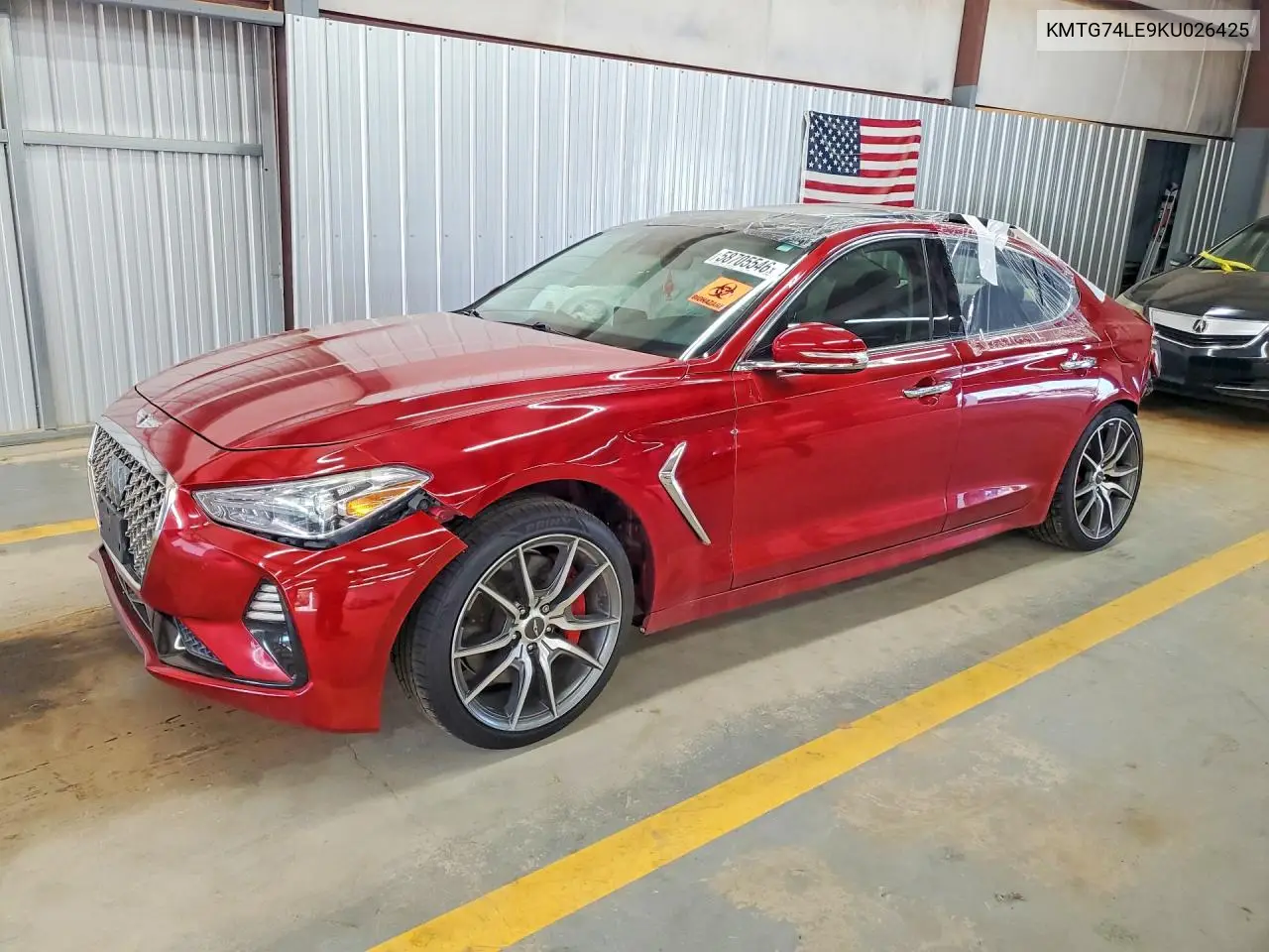 2019 Genesis G70 Elite VIN: KMTG74LE9KU026425 Lot: 58705546