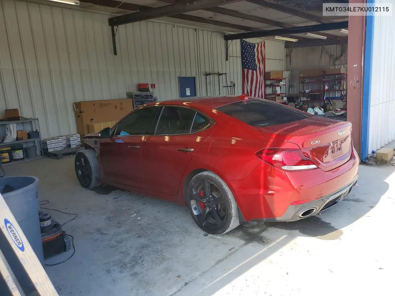 2019 Genesis G70 3.3T Dynamic Edition VIN: KMTG34LE7KU012115 Lot: 59121956