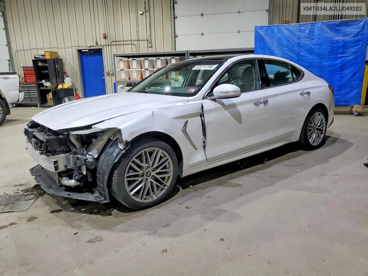 2020 Genesis G70 Elite VIN: KMTG34LA2LU049202 Lot: 52674736