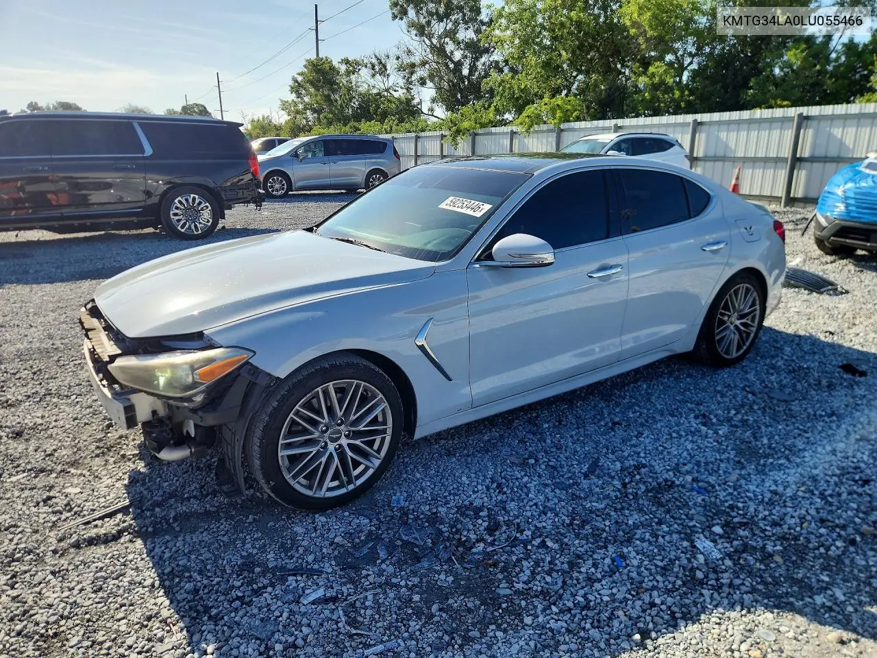 2020 Genesis G70 Elite VIN: KMTG34LA0LU055466 Lot: 59253446