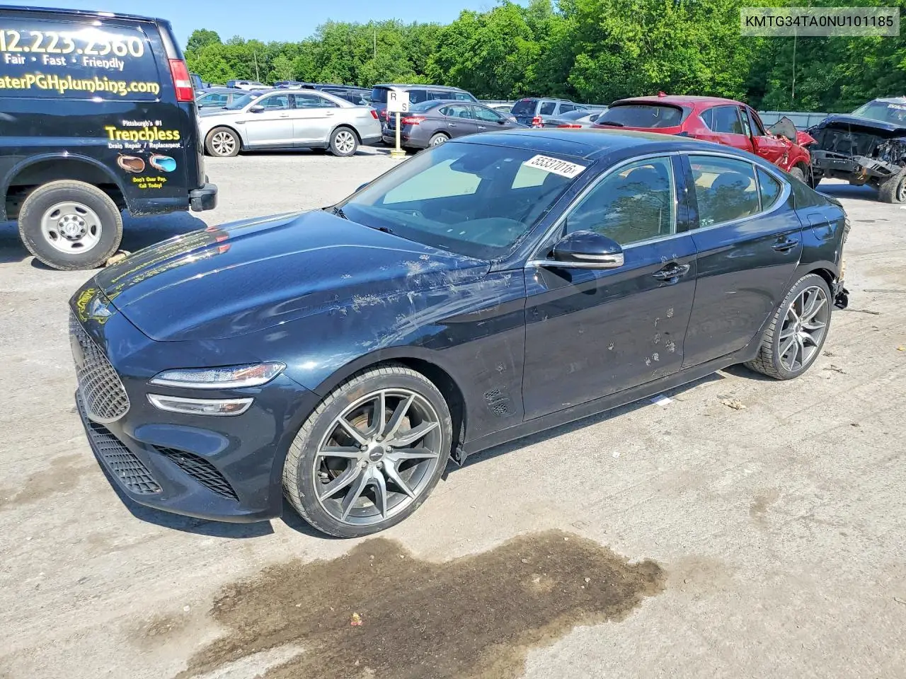 2022 Genesis G70 2.0T VIN: KMTG34TA0NU101185 Lot: 55337016