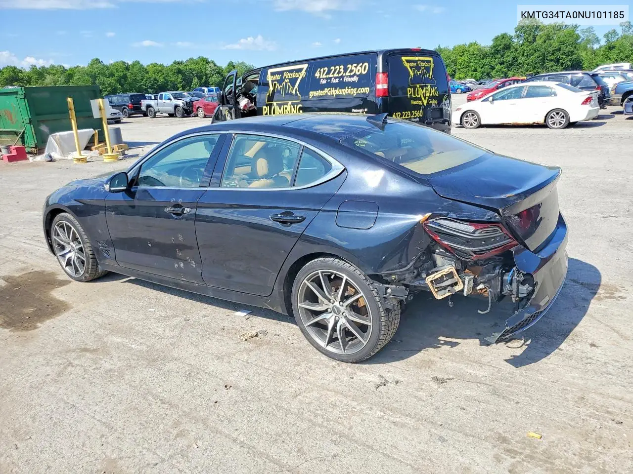 2022 Genesis G70 2.0T VIN: KMTG34TA0NU101185 Lot: 55337016