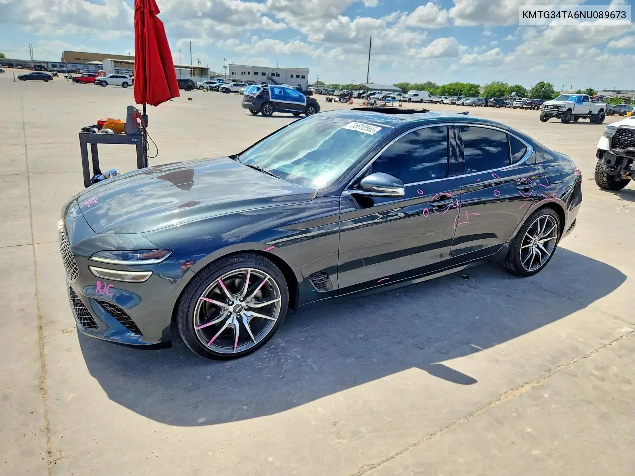 2022 Genesis G70 2.0T VIN: KMTG34TA6NU089673 Lot: 55810566