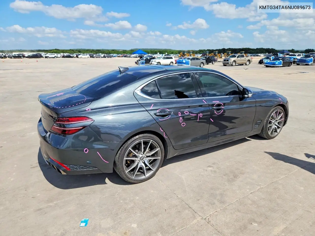 2022 Genesis G70 2.0T VIN: KMTG34TA6NU089673 Lot: 55810566