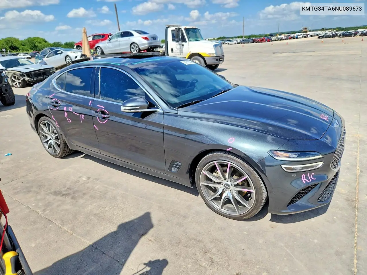 2022 Genesis G70 2.0T VIN: KMTG34TA6NU089673 Lot: 55810566