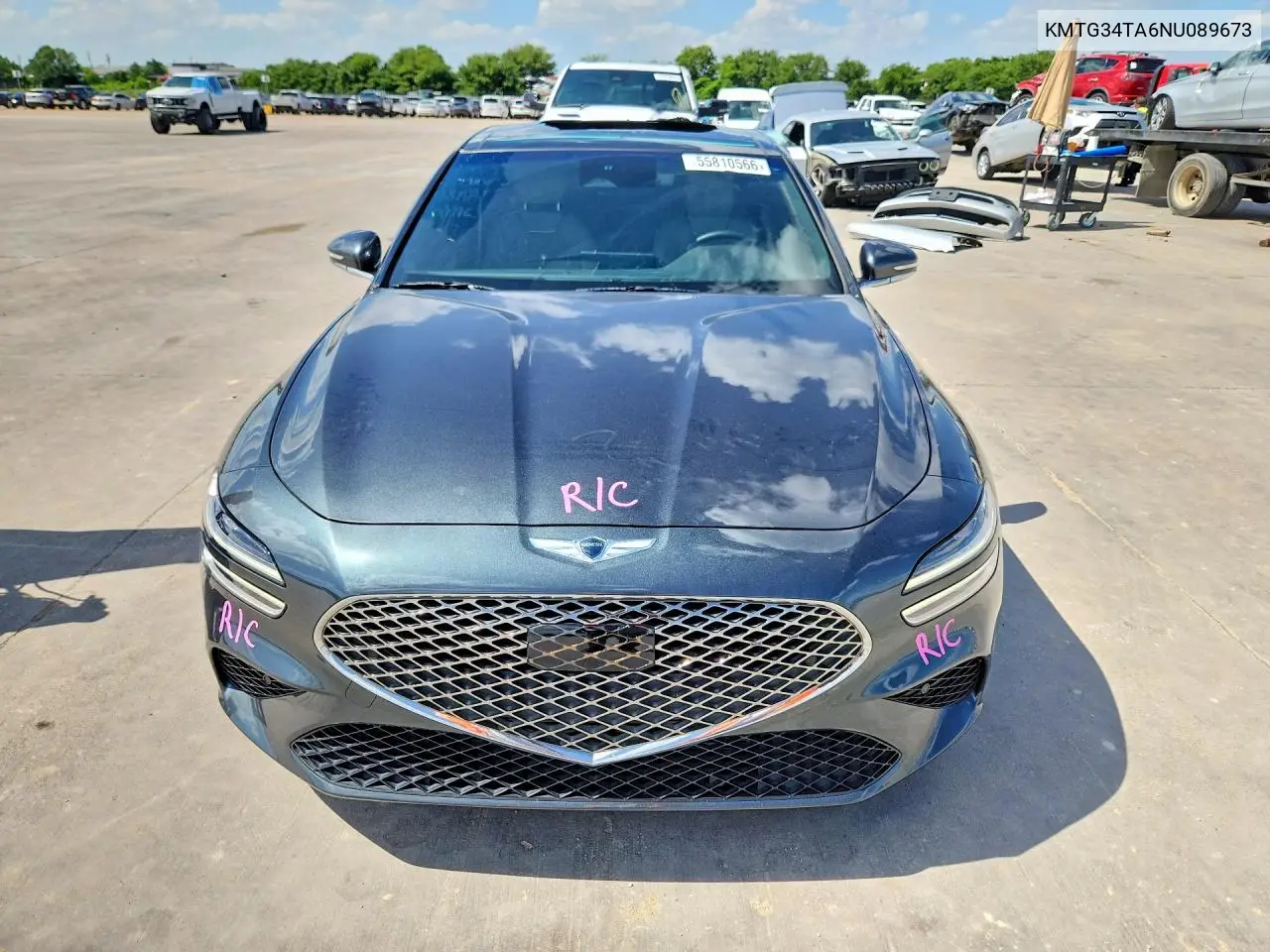 2022 Genesis G70 2.0T VIN: KMTG34TA6NU089673 Lot: 55810566