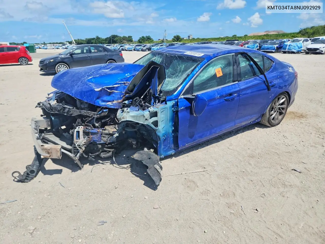 2022 Genesis G70 2.0T VIN: KMTG34TA8NU092929 Lot: 57035516