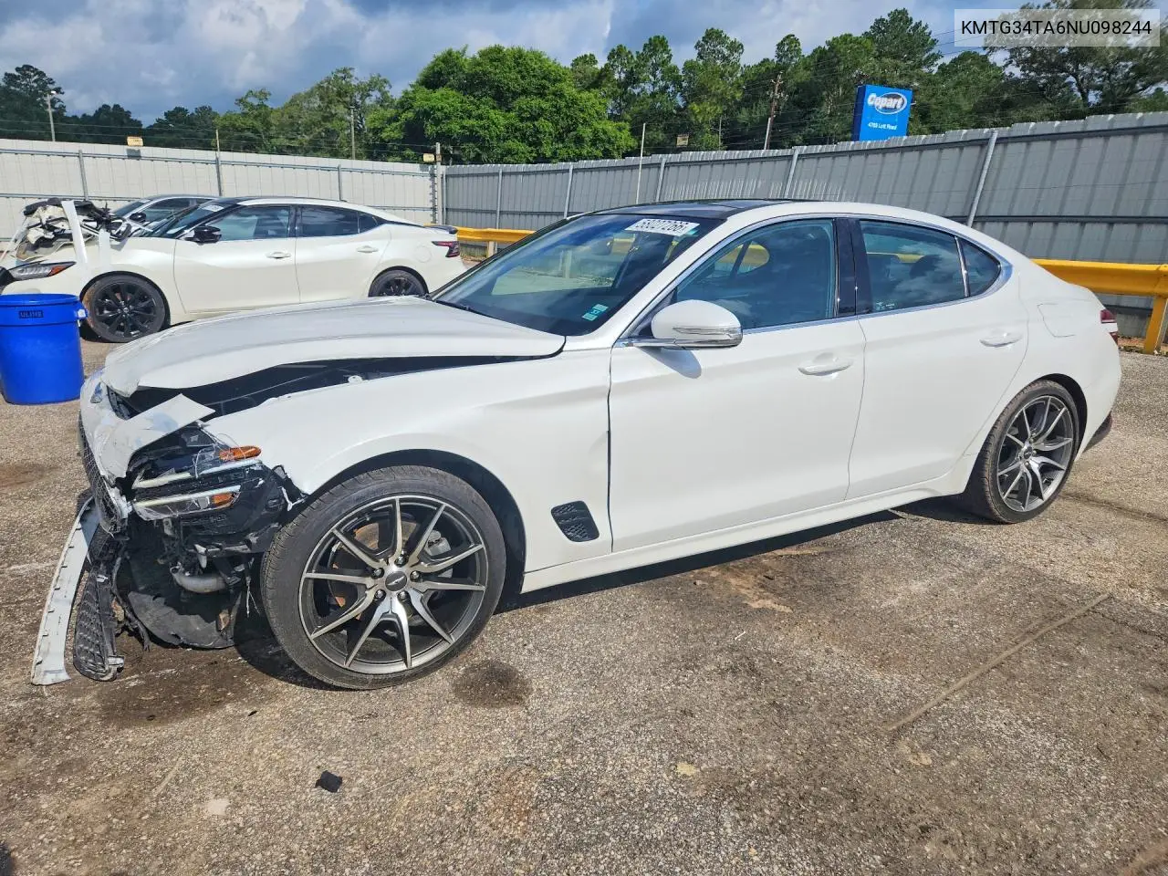 2022 Genesis G70 2.0T VIN: KMTG34TA6NU098244 Lot: 58027266