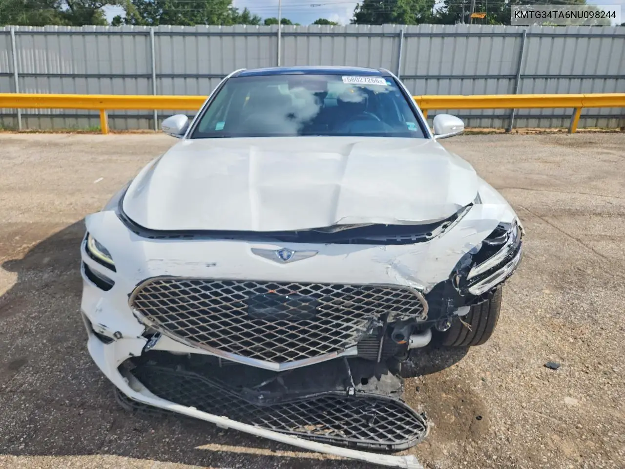 2022 Genesis G70 2.0T VIN: KMTG34TA6NU098244 Lot: 58027266