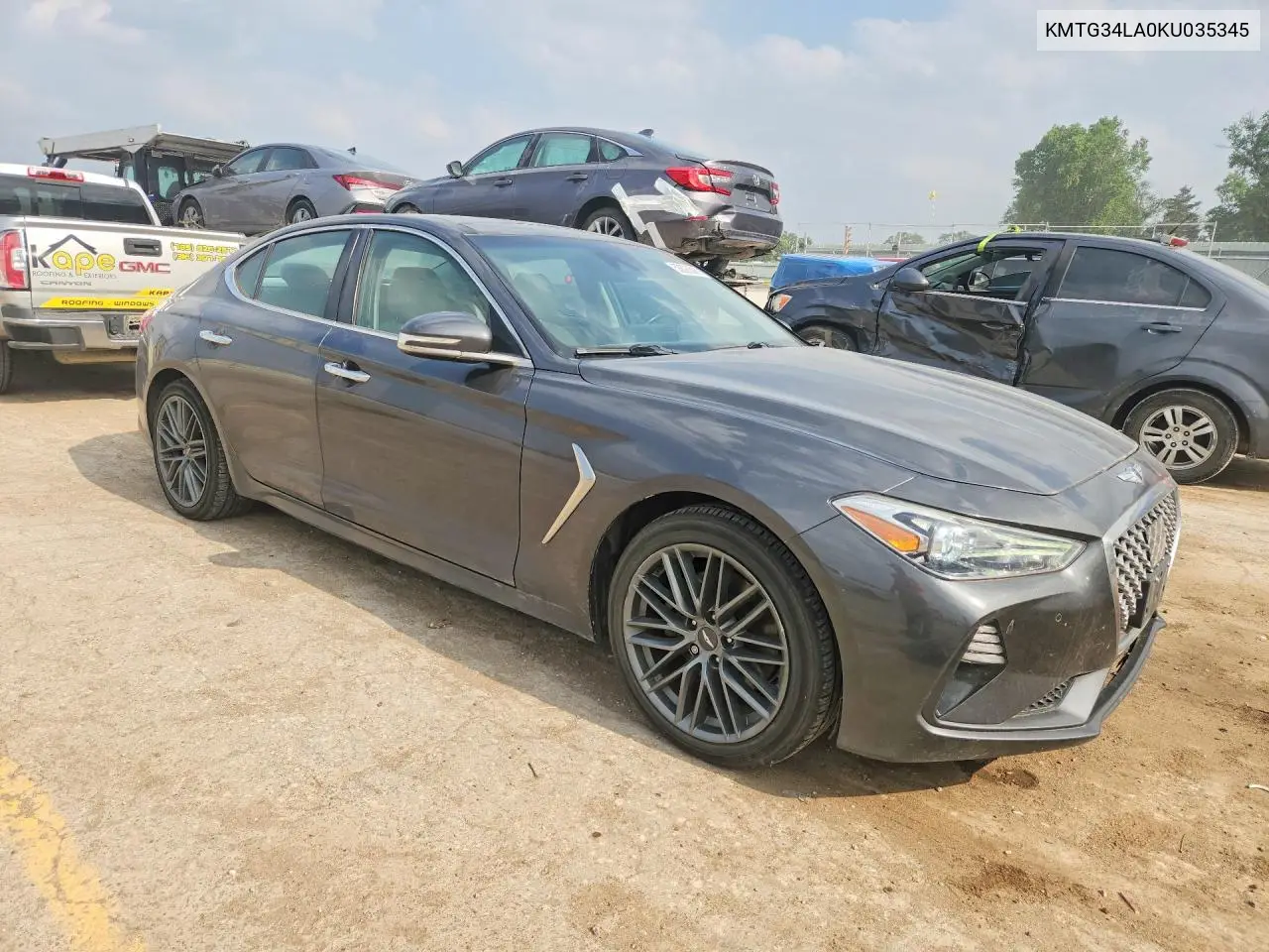 2019 Genesis G70 Elite VIN: KMTG34LA0KU035345 Lot: 53593586