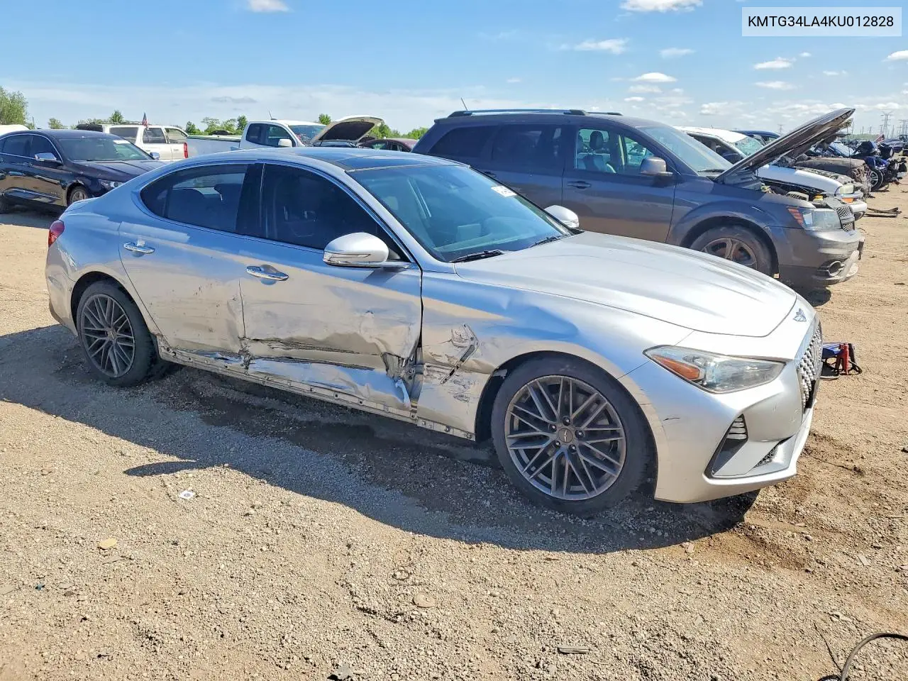 2019 Genesis G70 Elite VIN: KMTG34LA4KU012828 Lot: 54244056