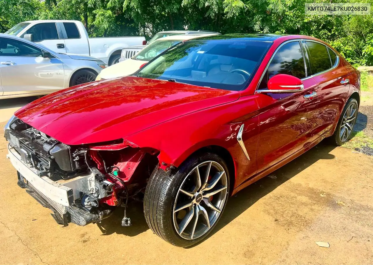 KMTG74LE7KU026830 2019 Genesis G70 Elite