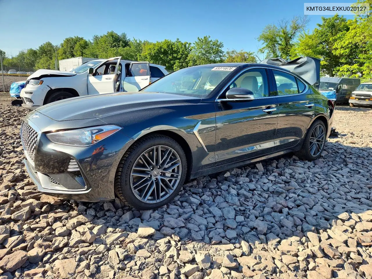 2019 Genesis G70 3.3T Design Edition VIN: KMTG34LEXKU020127 Lot: 55374676
