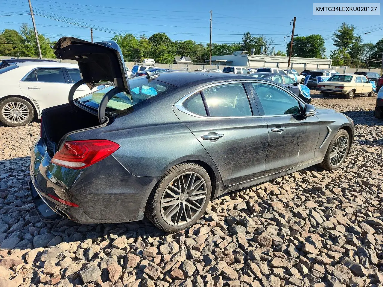 2019 Genesis G70 3.3T Design Edition VIN: KMTG34LEXKU020127 Lot: 55374676