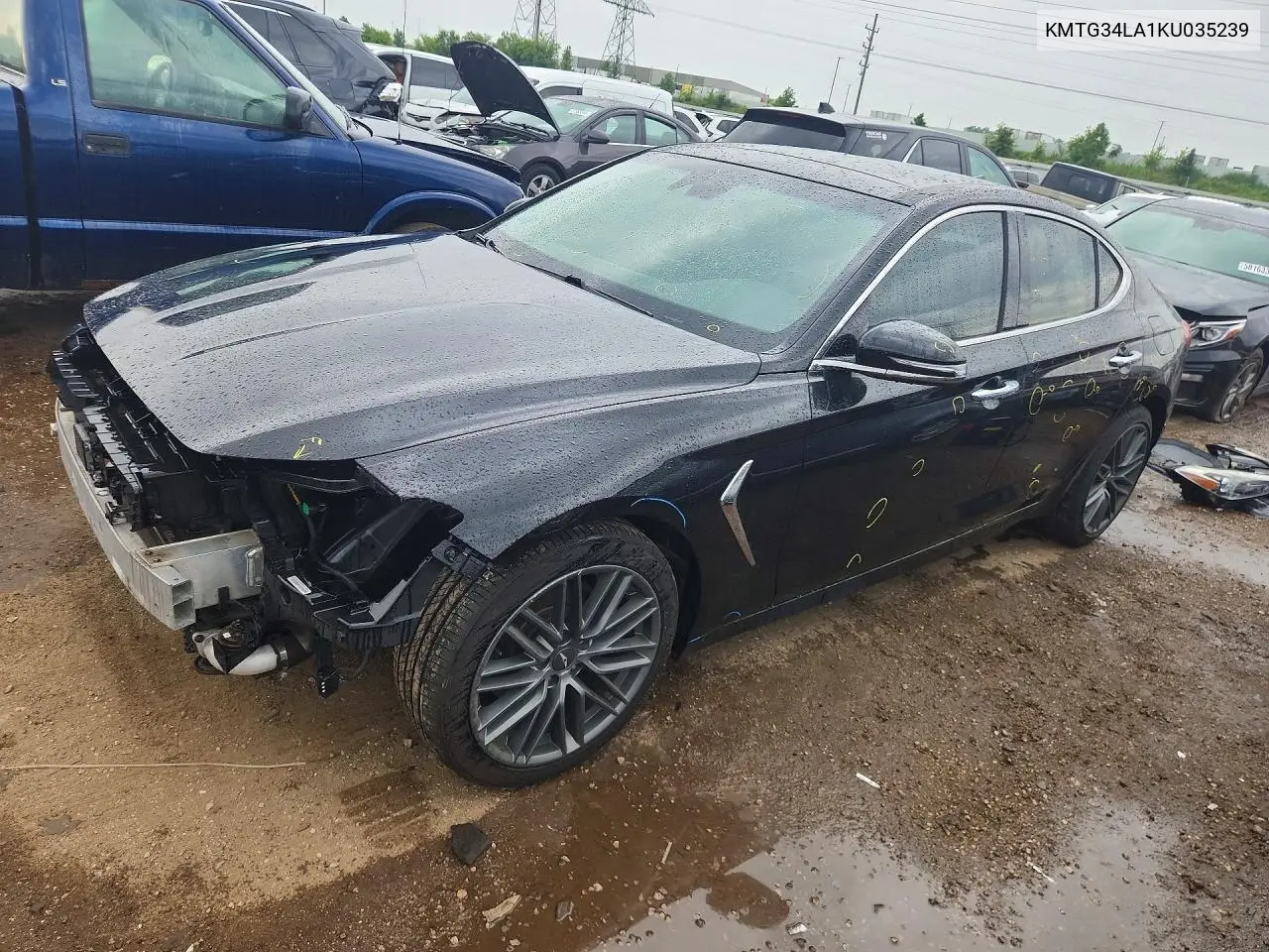 2019 Genesis G70 Elite VIN: KMTG34LA1KU035239 Lot: 58459076