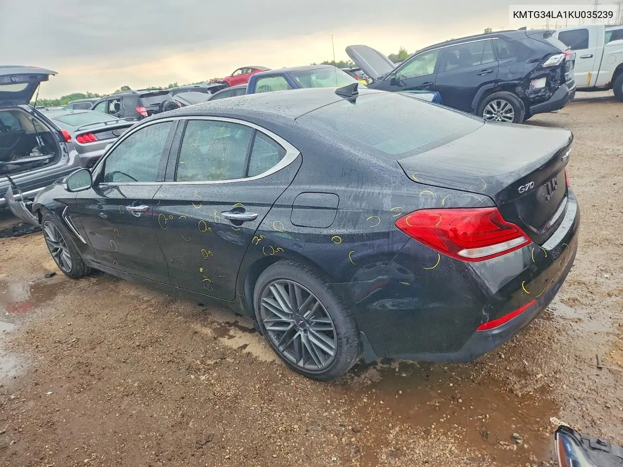 2019 Genesis G70 Elite VIN: KMTG34LA1KU035239 Lot: 58459076