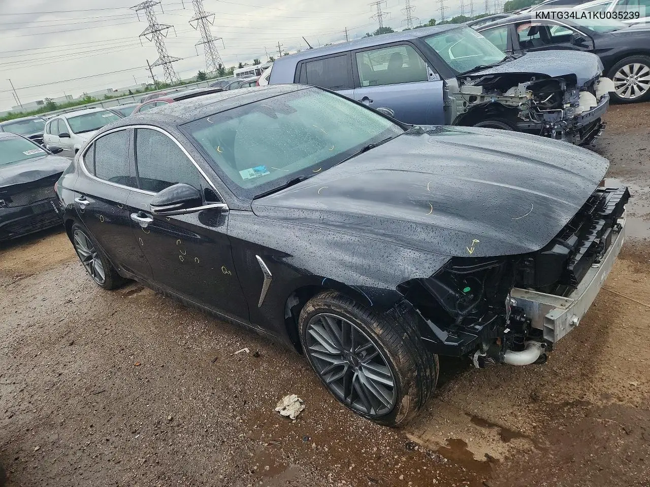 2019 Genesis G70 Elite VIN: KMTG34LA1KU035239 Lot: 58459076