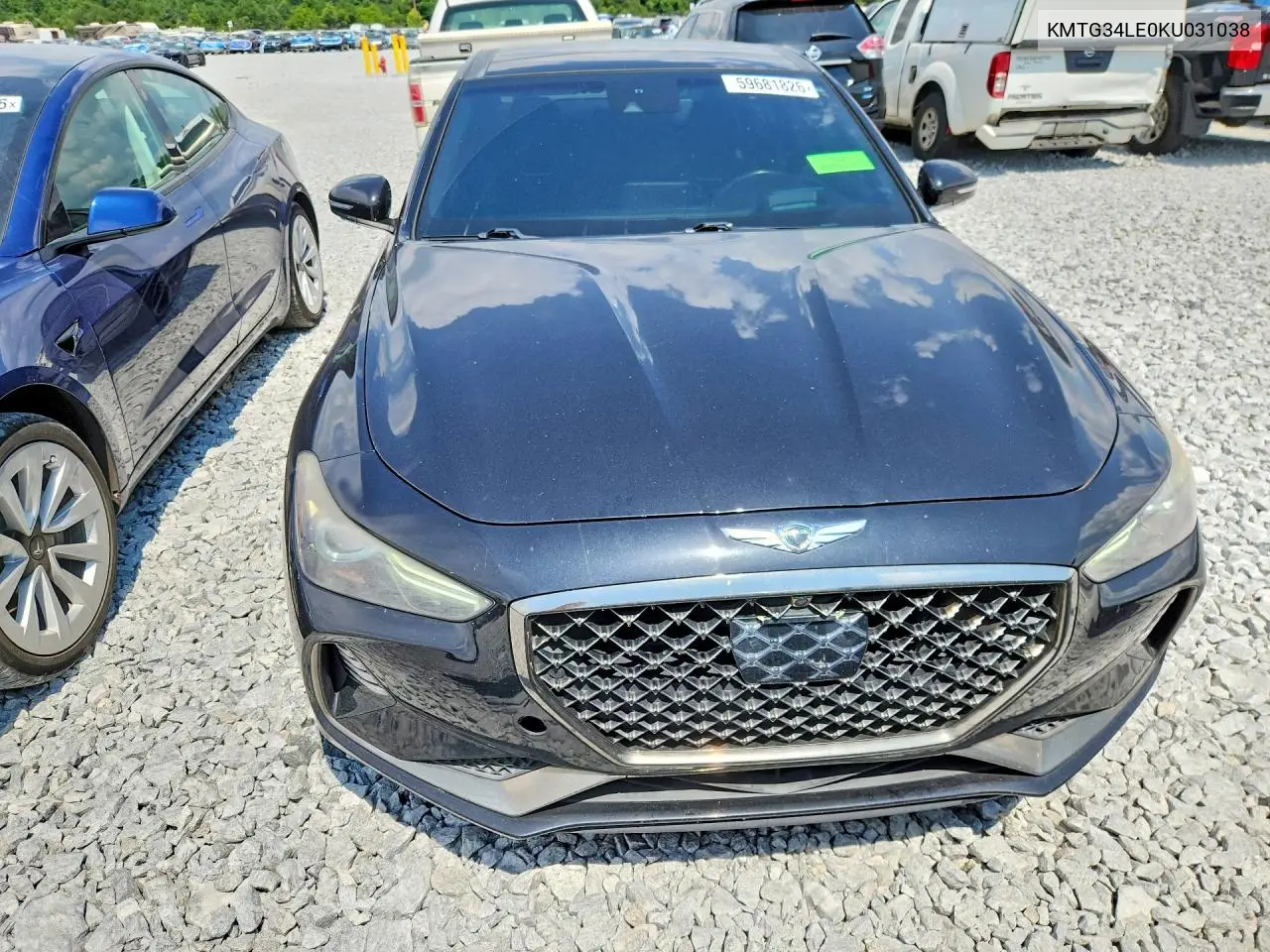 2019 Genesis G70 3.3T Advanced VIN: KMTG34LE0KU031038 Lot: 59681826