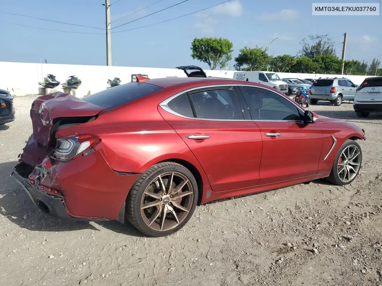 2019 Genesis G70 3.3T Advanced VIN: KMTG34LE7KU037760 Lot: 59697166