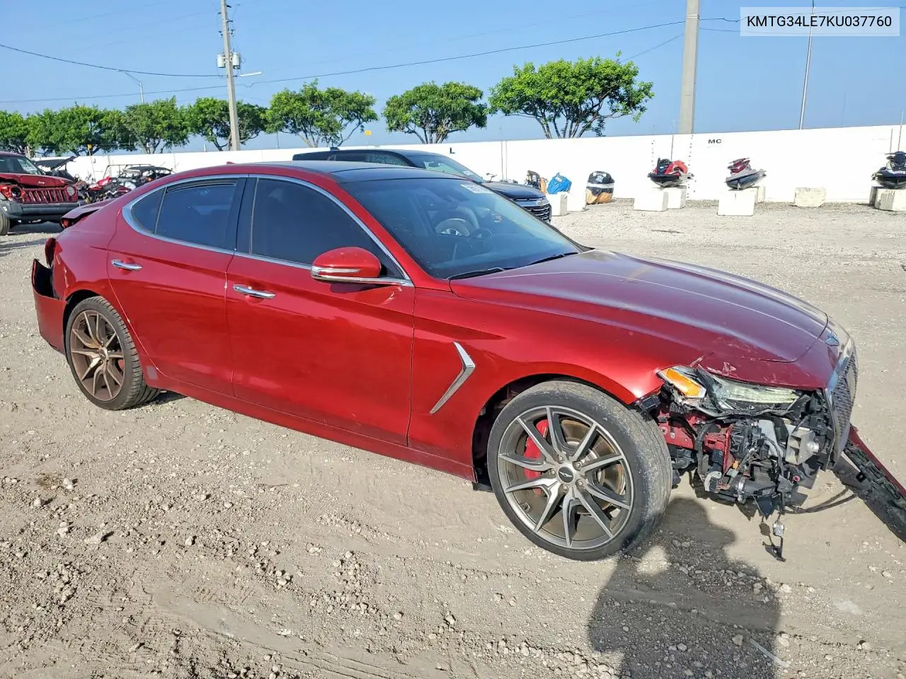 2019 Genesis G70 3.3T Advanced VIN: KMTG34LE7KU037760 Lot: 59697166