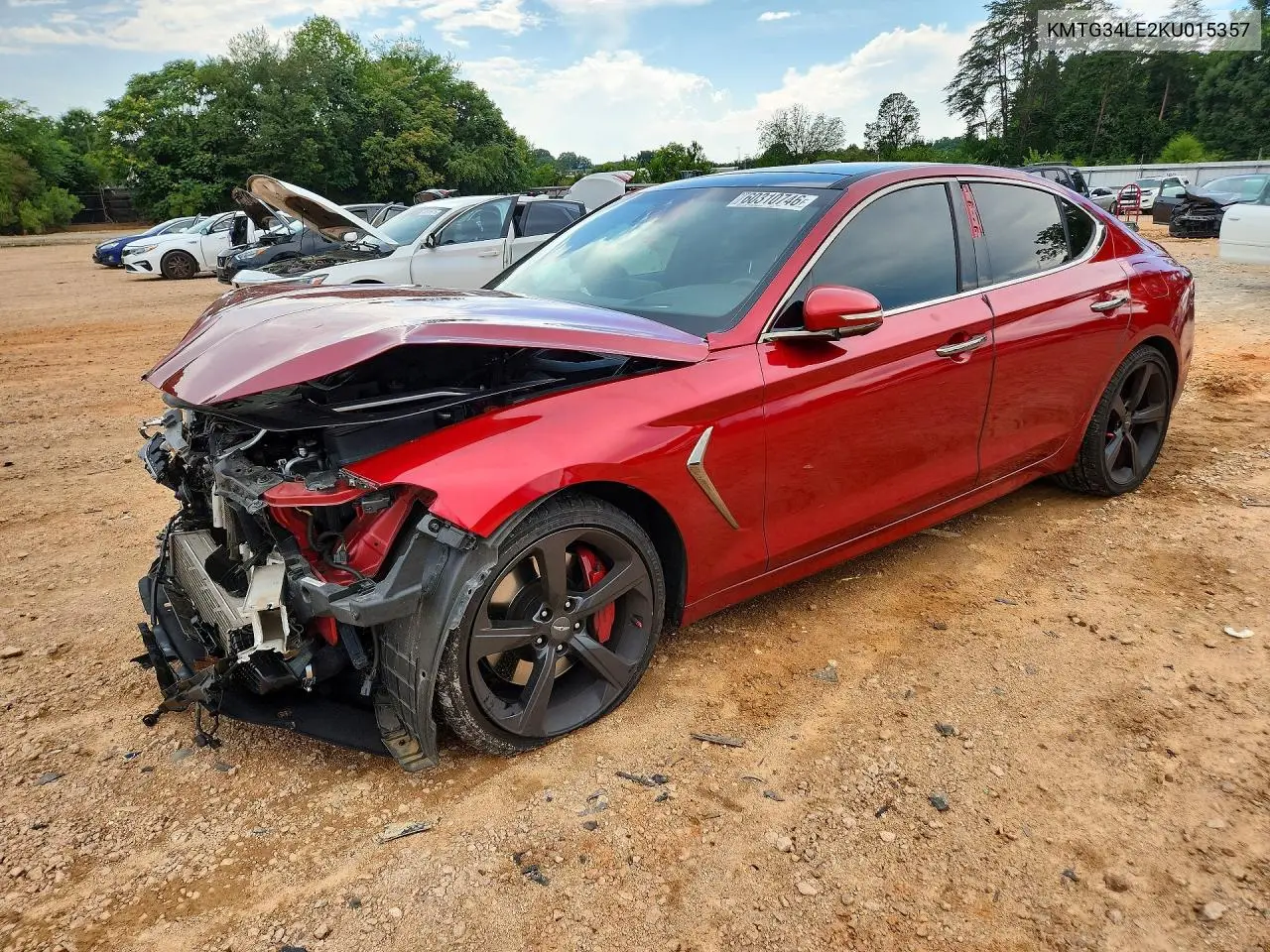 2019 Genesis G70 3.3T Dynamic Edition VIN: KMTG34LE2KU015357 Lot: 60310746